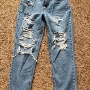Aeropostale Distressed Blue Boyfriend Jeans